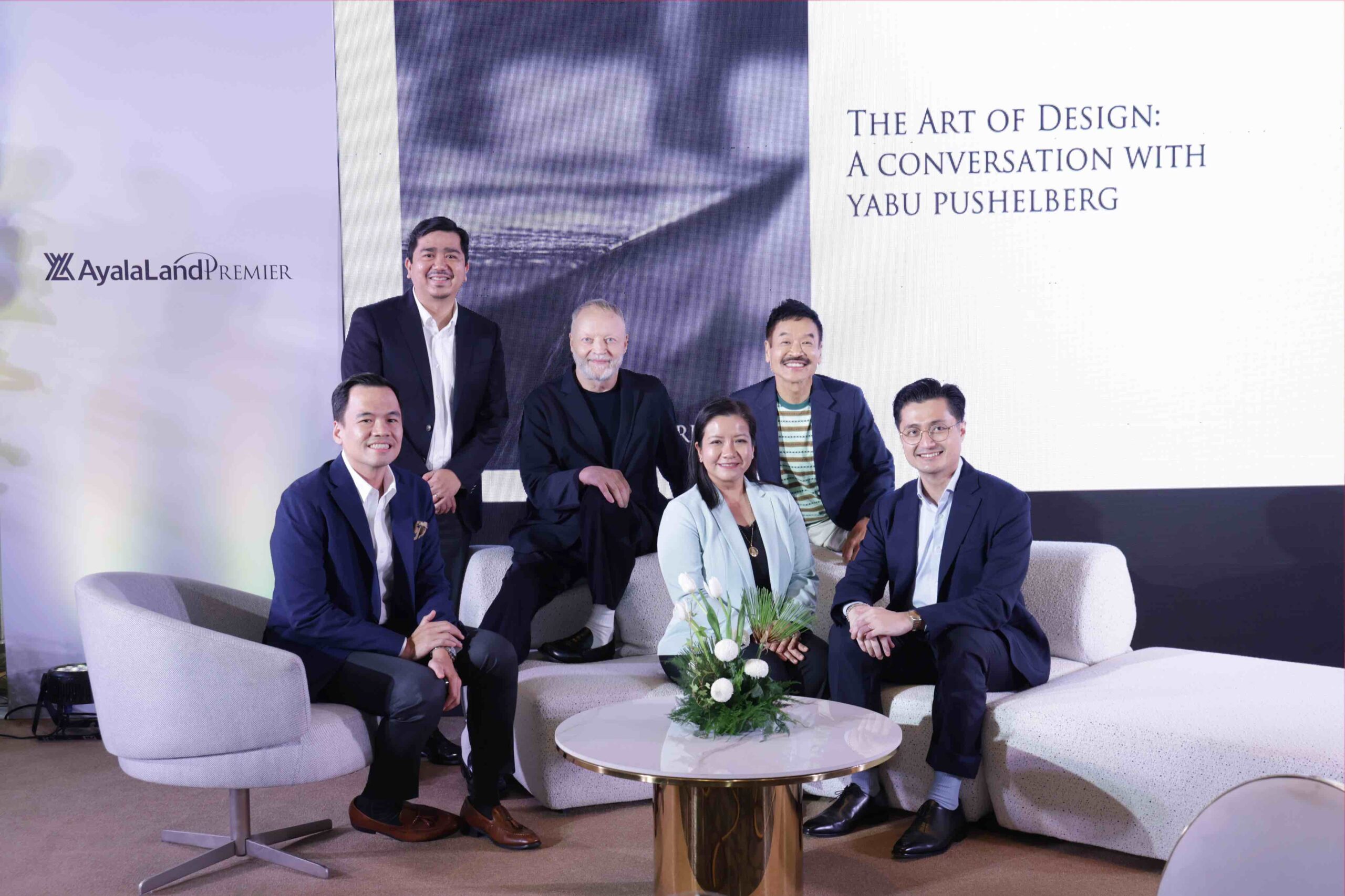 Paolo Viray, Chief Operating Officer, Ayala Land Premier; Joseph Carmichael Jugo, President, Ayala Land Premier; Glenn Pushelberg, Co-Founder, Yabu Pushelberg; Cherryl Uy, Project Development Head for Residential Buildings, Ayala Land Premier; George Yabu, Co-Founder, Yabu Pushelberg; Vincenzo Tagle, Managing Director, Griffinstone, Inc.