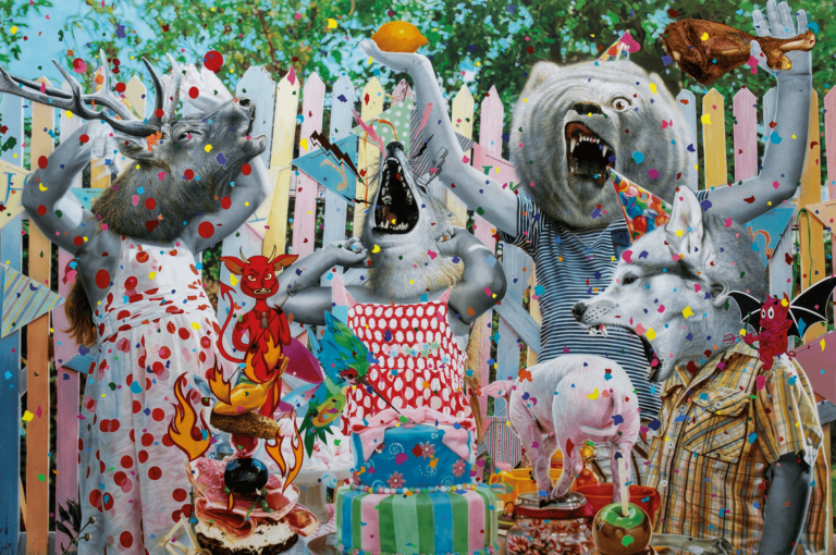 Ronald Ventura’s other record-breaking painting, “Party Animals”