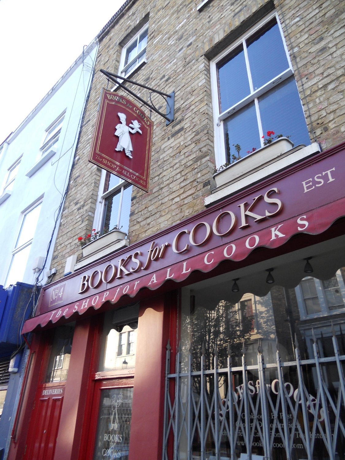 The facade of Books for Cooks