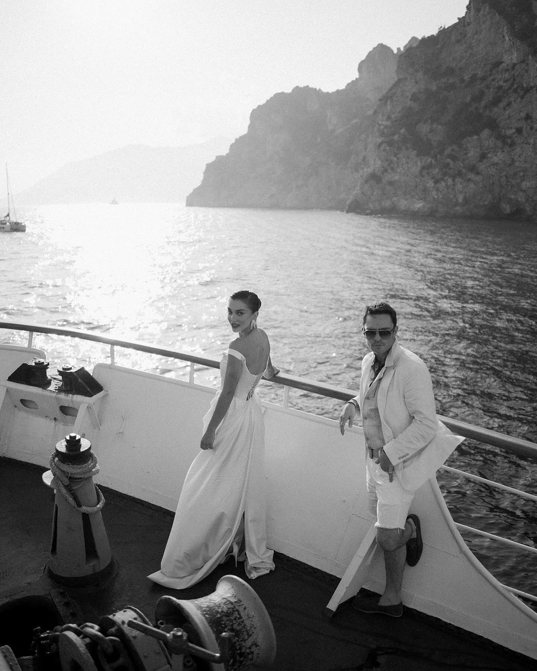 Ed Westwick and Amy Jackson kick off their wedding weekend with a cruise
