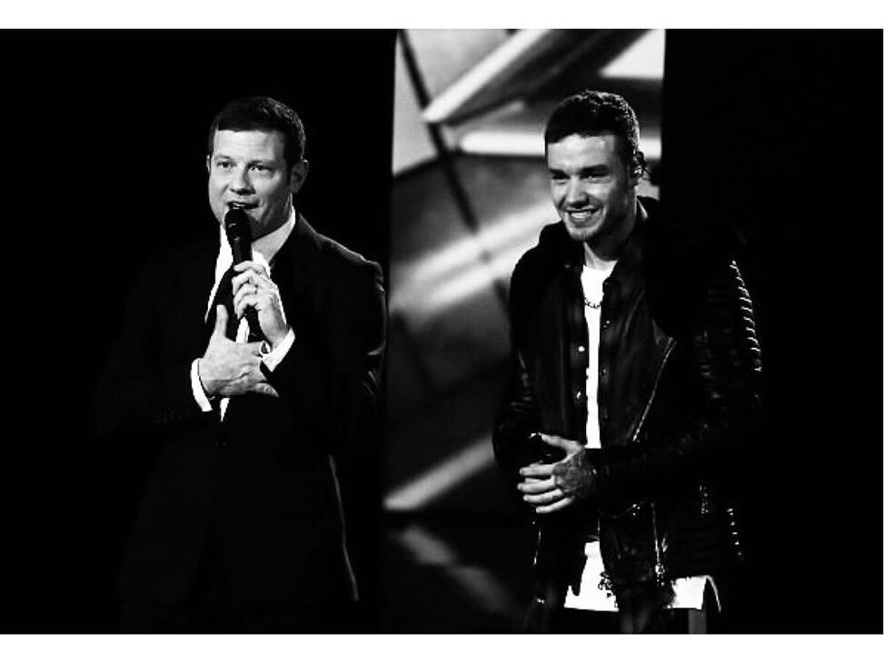 Liam Payne with host Dermot O'Leary on The X Factor