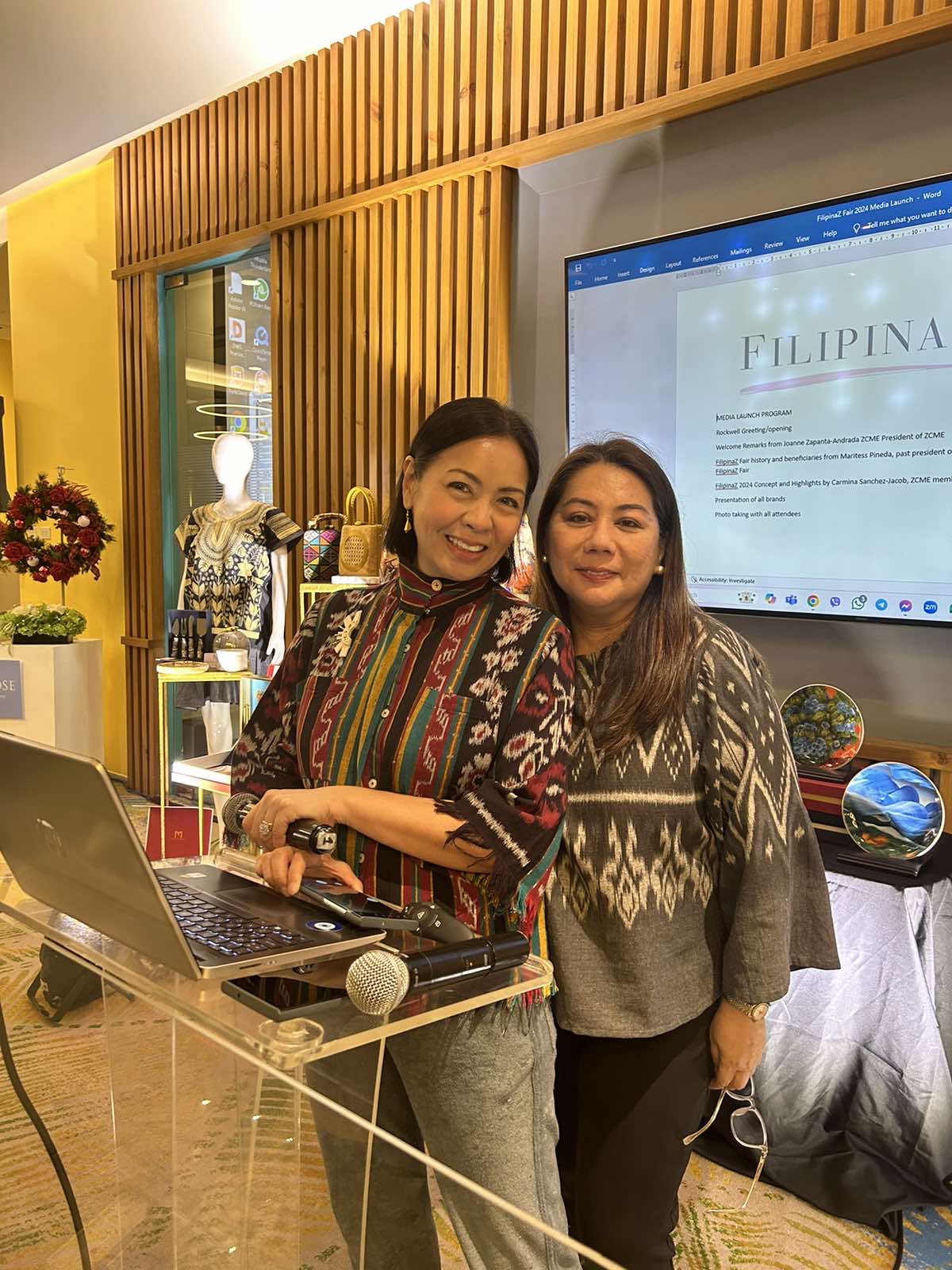 FilipinaZ organizing team Carmina Sanchez Jacob and Ching Barretto-Cabildo