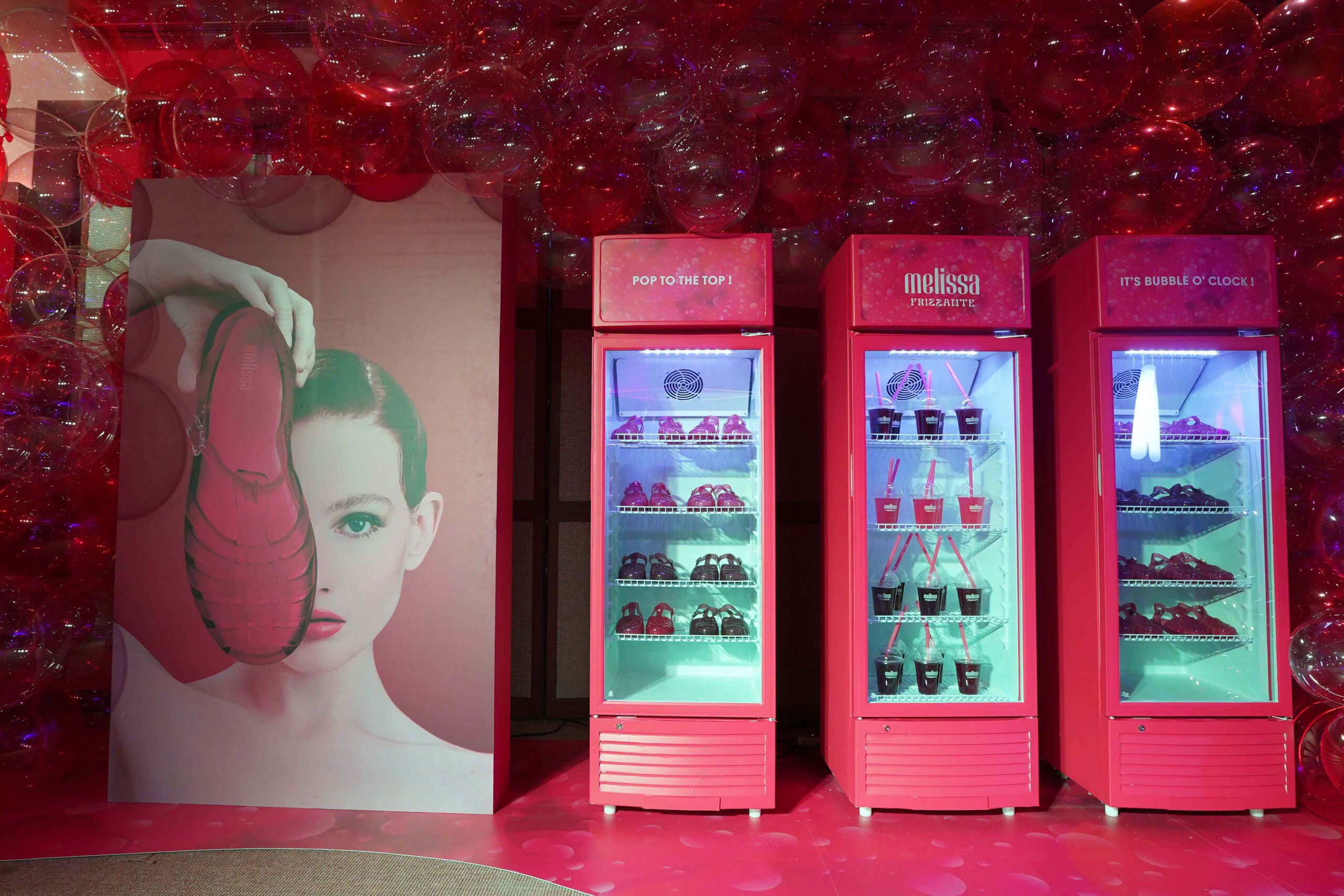 The charming refrigerator displays for the Melissa Frizzante campaign launch in the Philippines