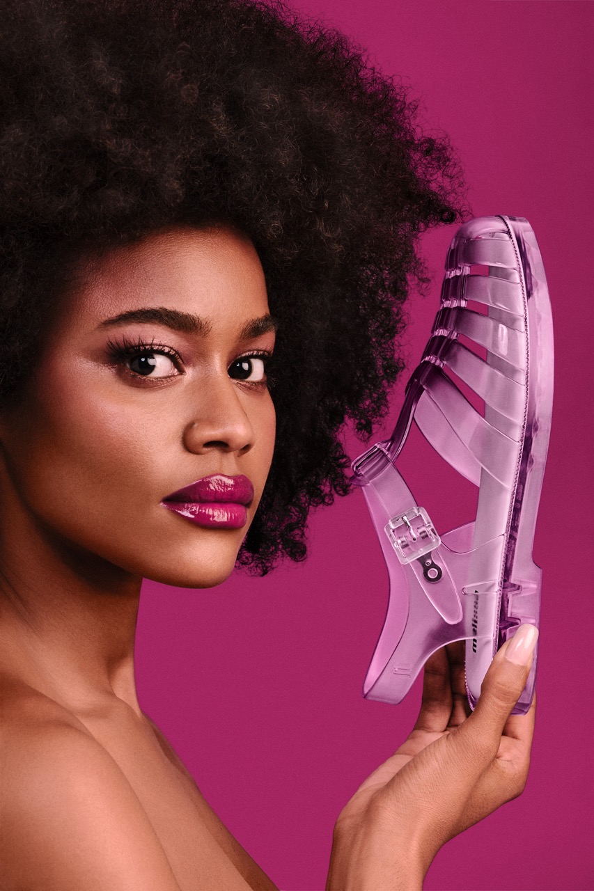 The Melissa Possession in Clear Pink, Dark Pink, and Glass