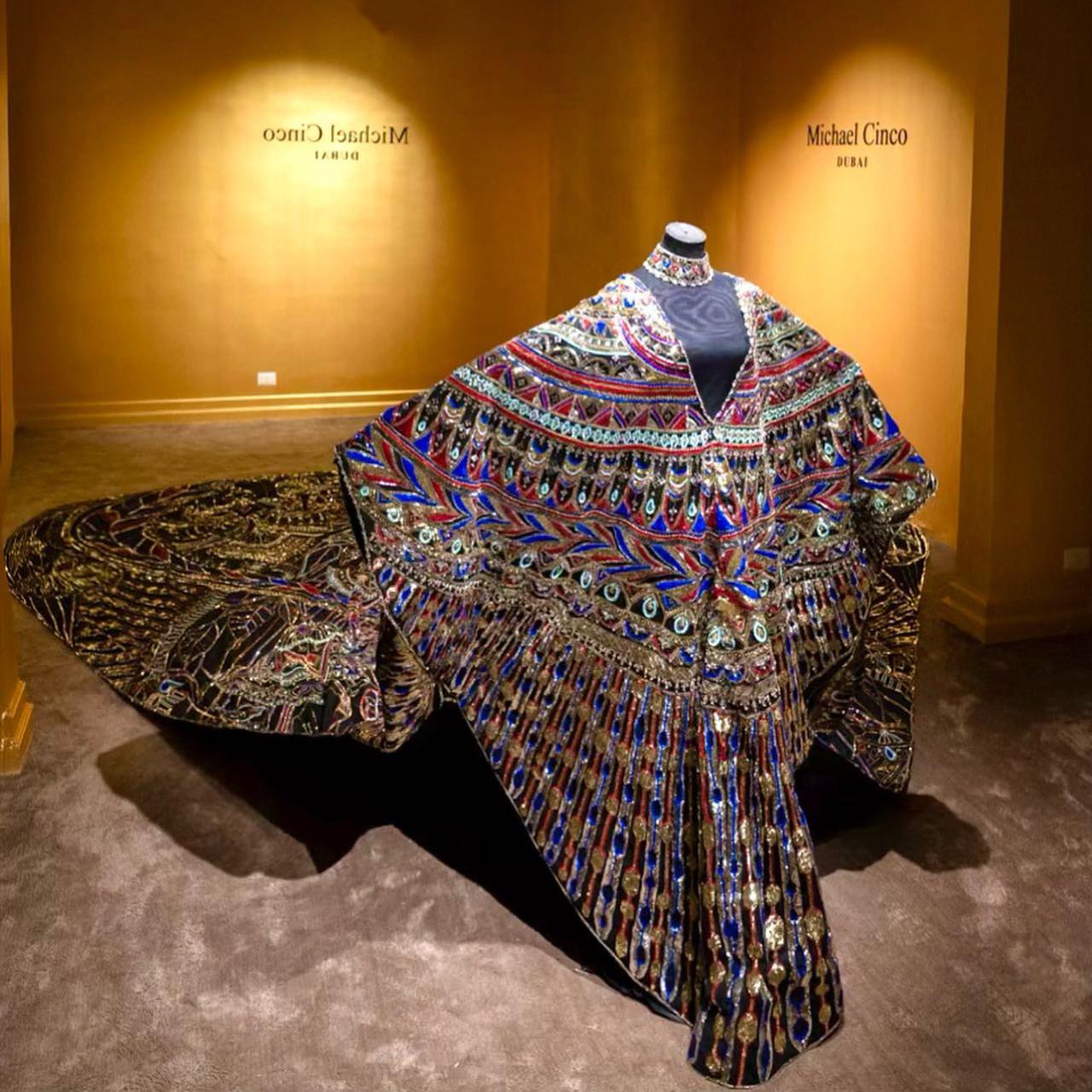 Michael Cinco’s Egyptian cape will be on display at the one-day event; it is one of the designer’s grandest works and has never been shown in Manila
