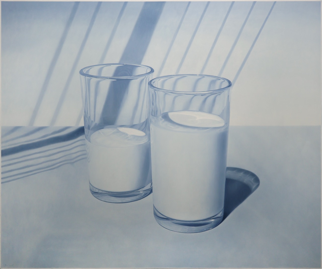 "Morning Glasses of Milk" and "Glasses of Water with a Garden Reflection" Vessels and Spirit Marrie Saplad