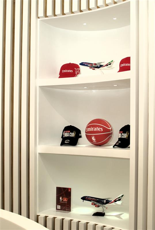 Emirates merchandise includes the latest NBA collection for basketball fans