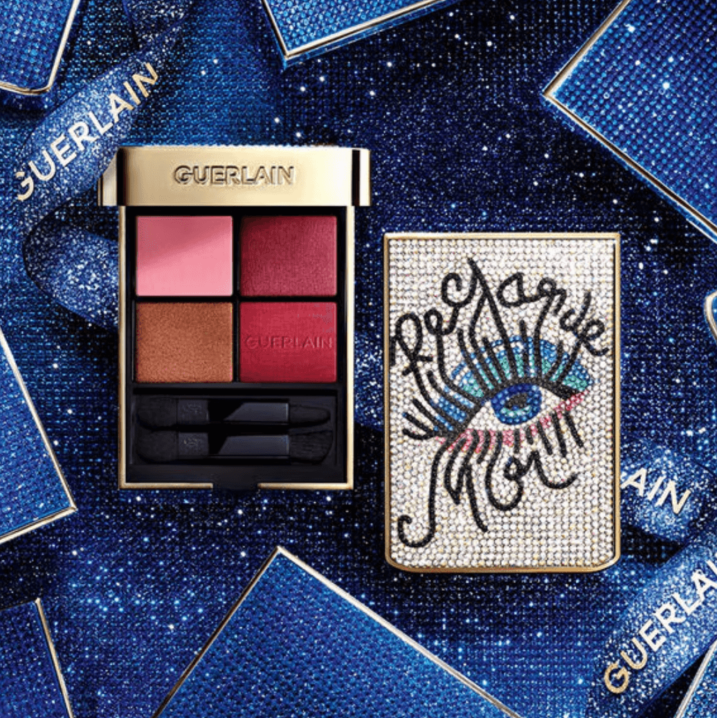 Guerlain eyeshadow quad with rhinestones