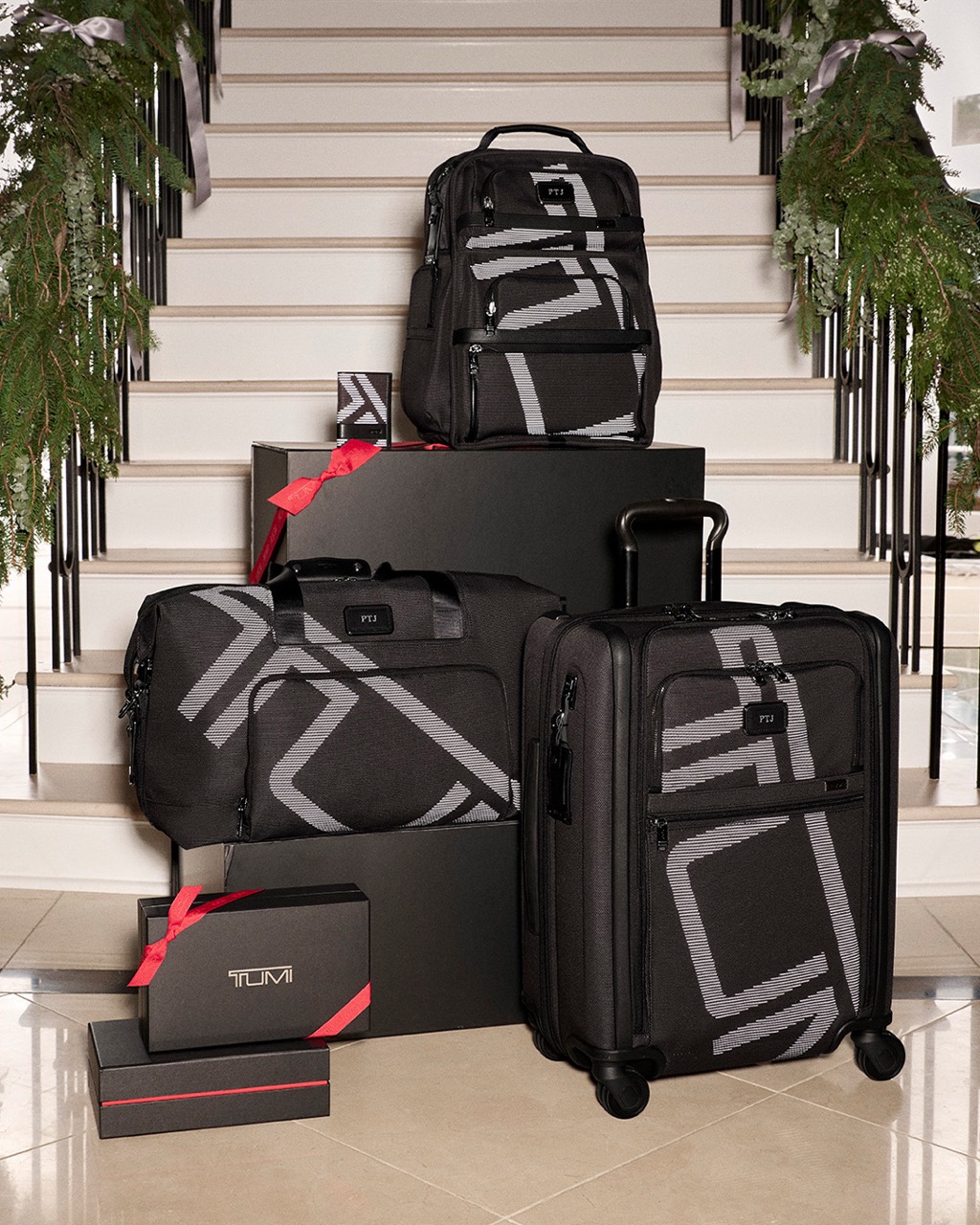 TUMI Alpha Collection in Reflective TUMI Jacquard