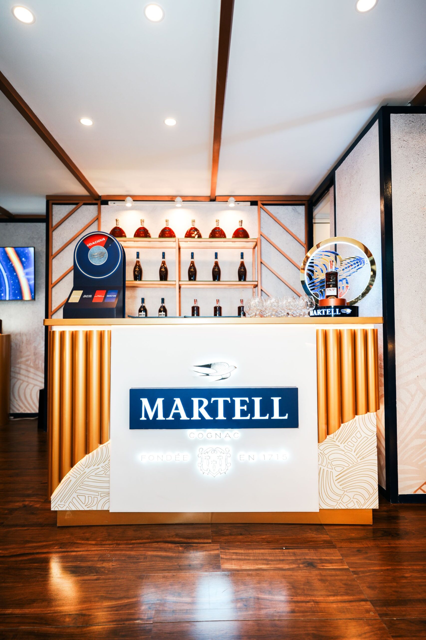 Inside Martell's pop-up