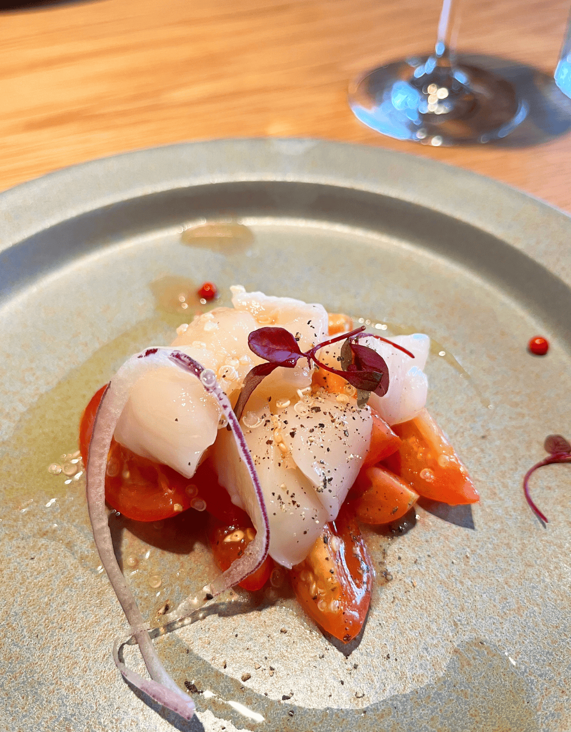 Scallop ceviche with local Fukui tomatoes