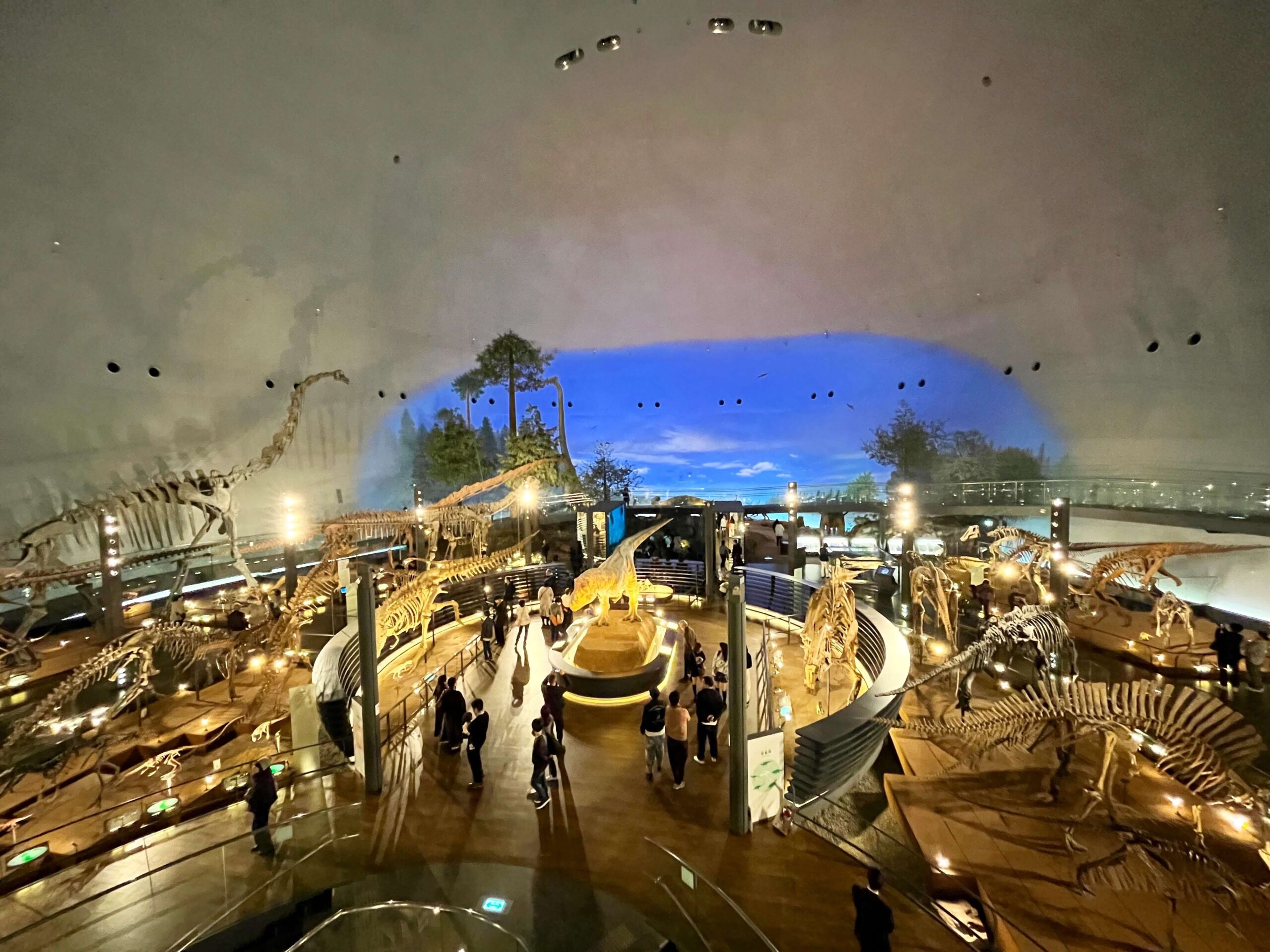 The main hall at the Fukui Prefectural Dinosaur Museum