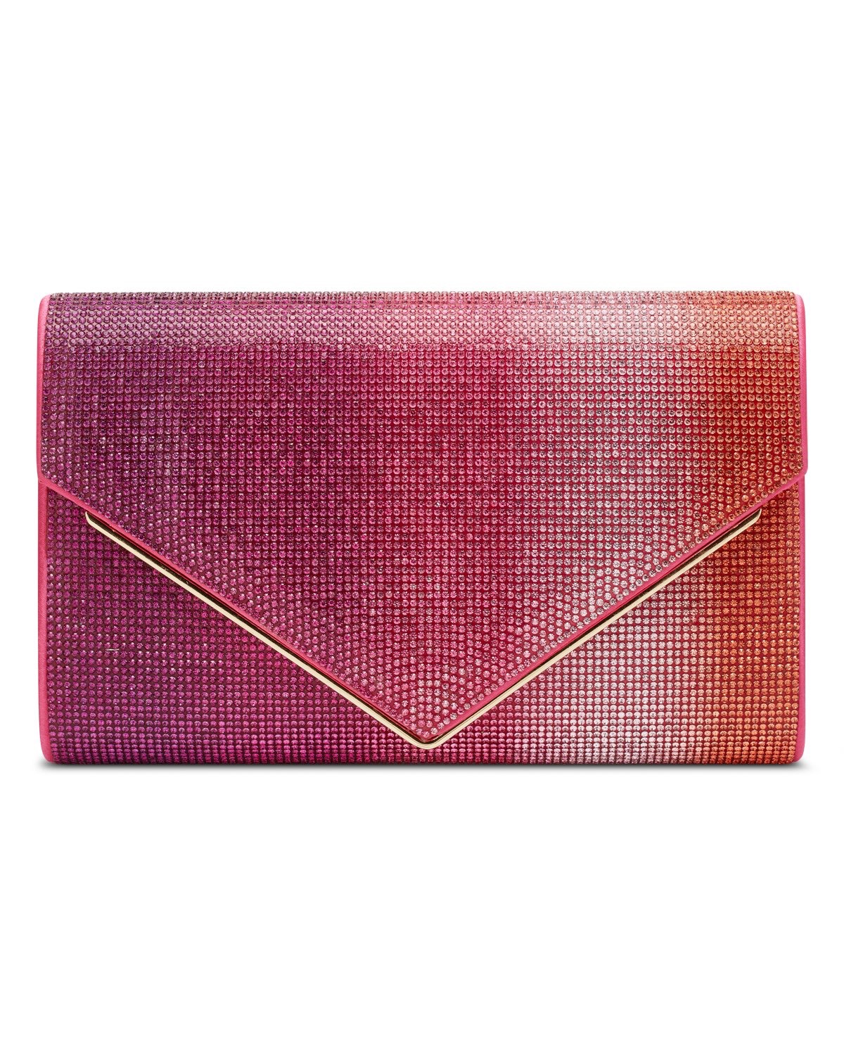 Rafe New York Candy Clutch in Fuchsia/Orange Ombre