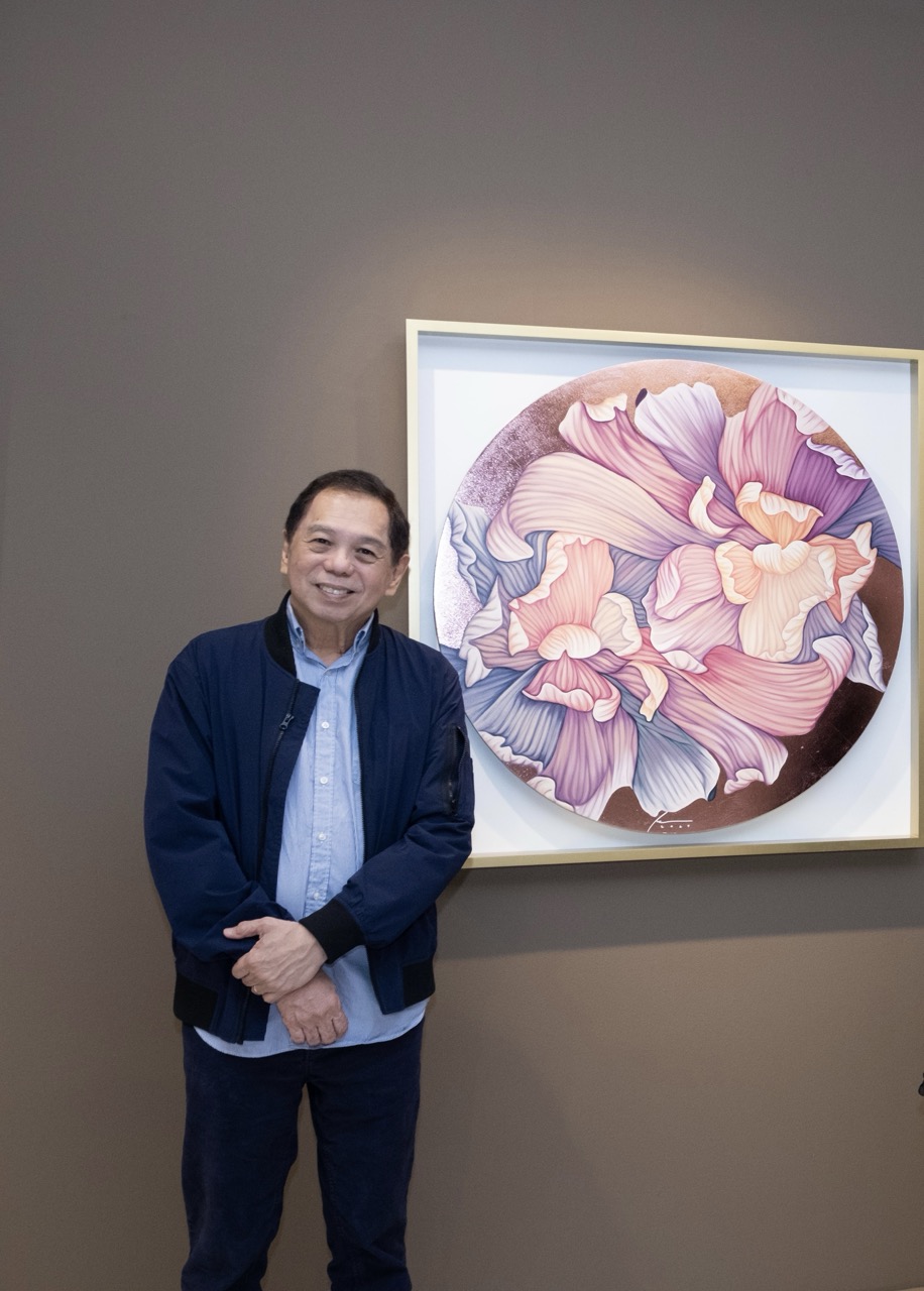 Jack Teotico, Galerie Joaquin managing director; and Sharyn Wong, country general manager of the Estée Lauder Companies, Philippines affiliate