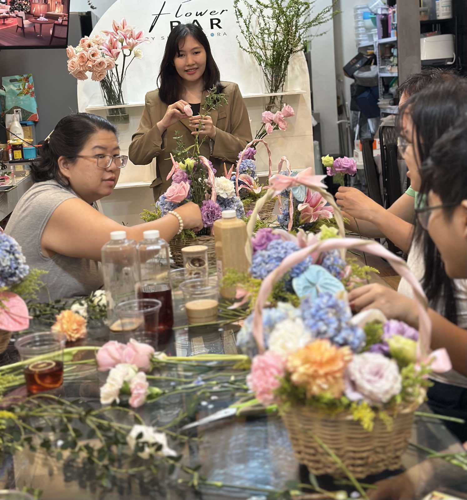 Clients are free to express their unique creativity through flower arrangements