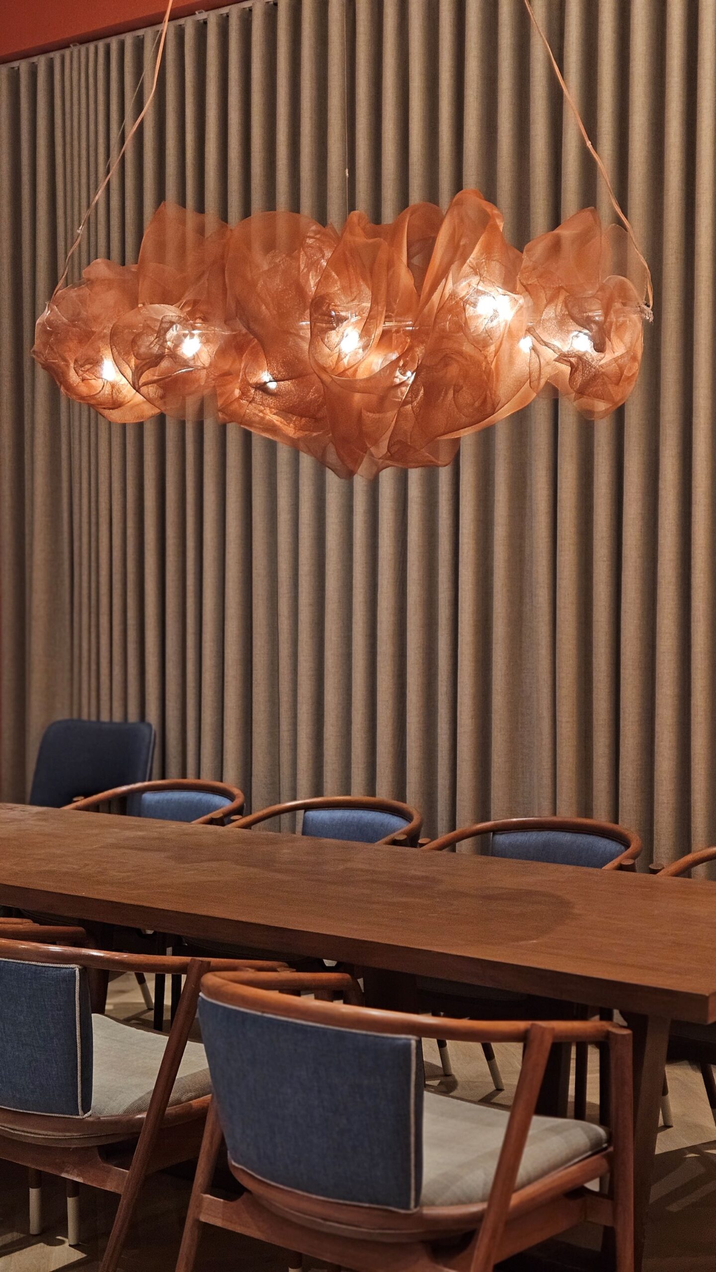 A Piraso lighting fixture inside Kazu Café at Ayala Triangle Gardens