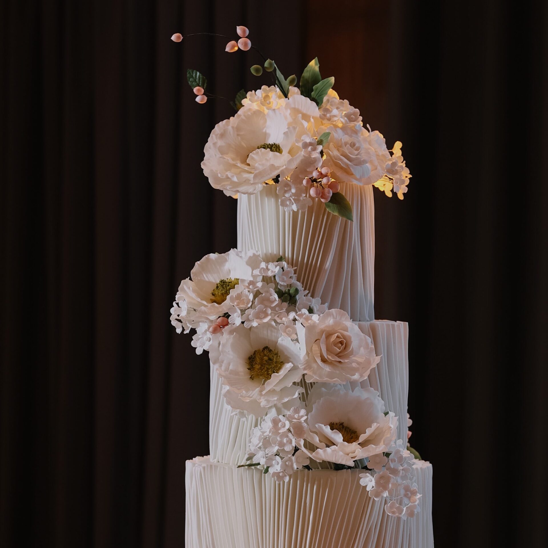 A stunning cake inspired by Issey Miyake's exquisite pleats, created by Heny Sison