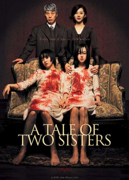A poster for the Korean 2003 horror film, A Tale of Two Sisters, based on the Korean fairytale "Janghwa Hongryeon jeon"