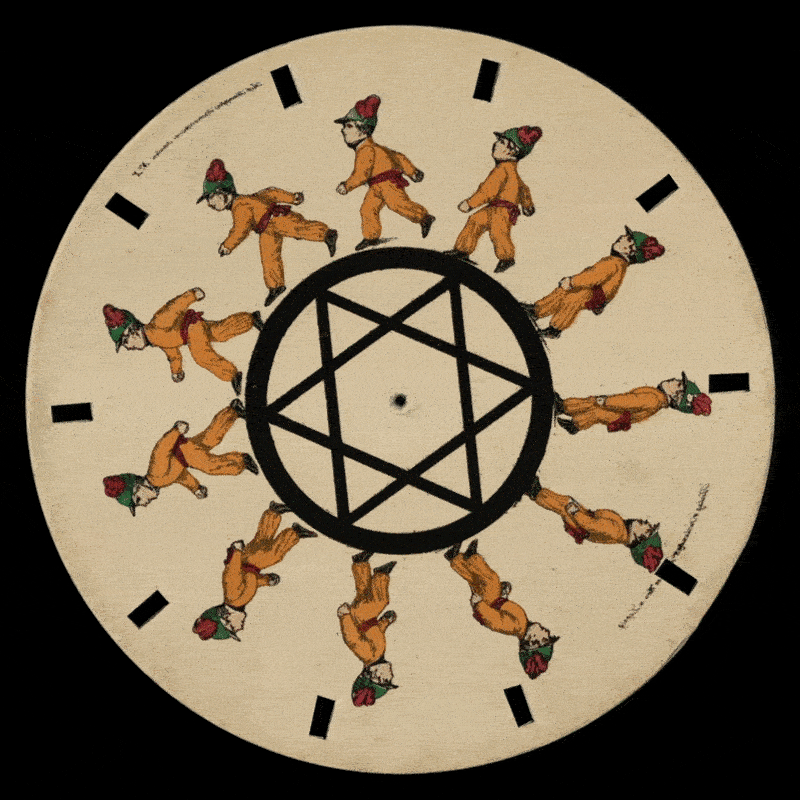  Prof. Stampfer's Stroboscopische Scheibe No. X (Trentsensky & Vieweg 1833), one of the earliest animation devices film animation