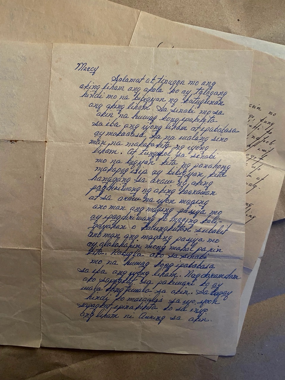 Reddit user vrigkl shares old letters between their grandfather and grandmother, Mercy Filipino courtship 