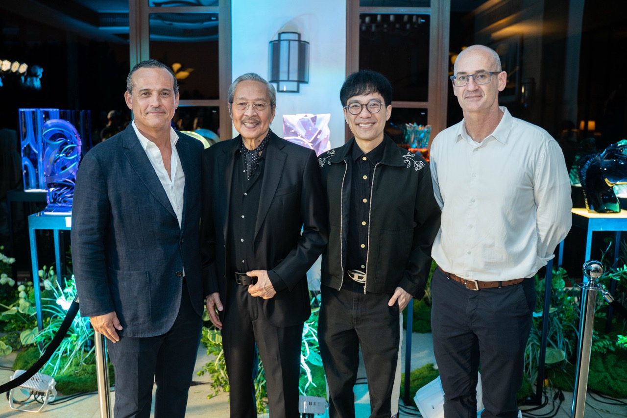 Santiago "Santi" Elizalde, CEO of Roxaco Land Corporation; Ramon Orlina with son, Michael; Mikel Arriet, Anya Resort General Manager