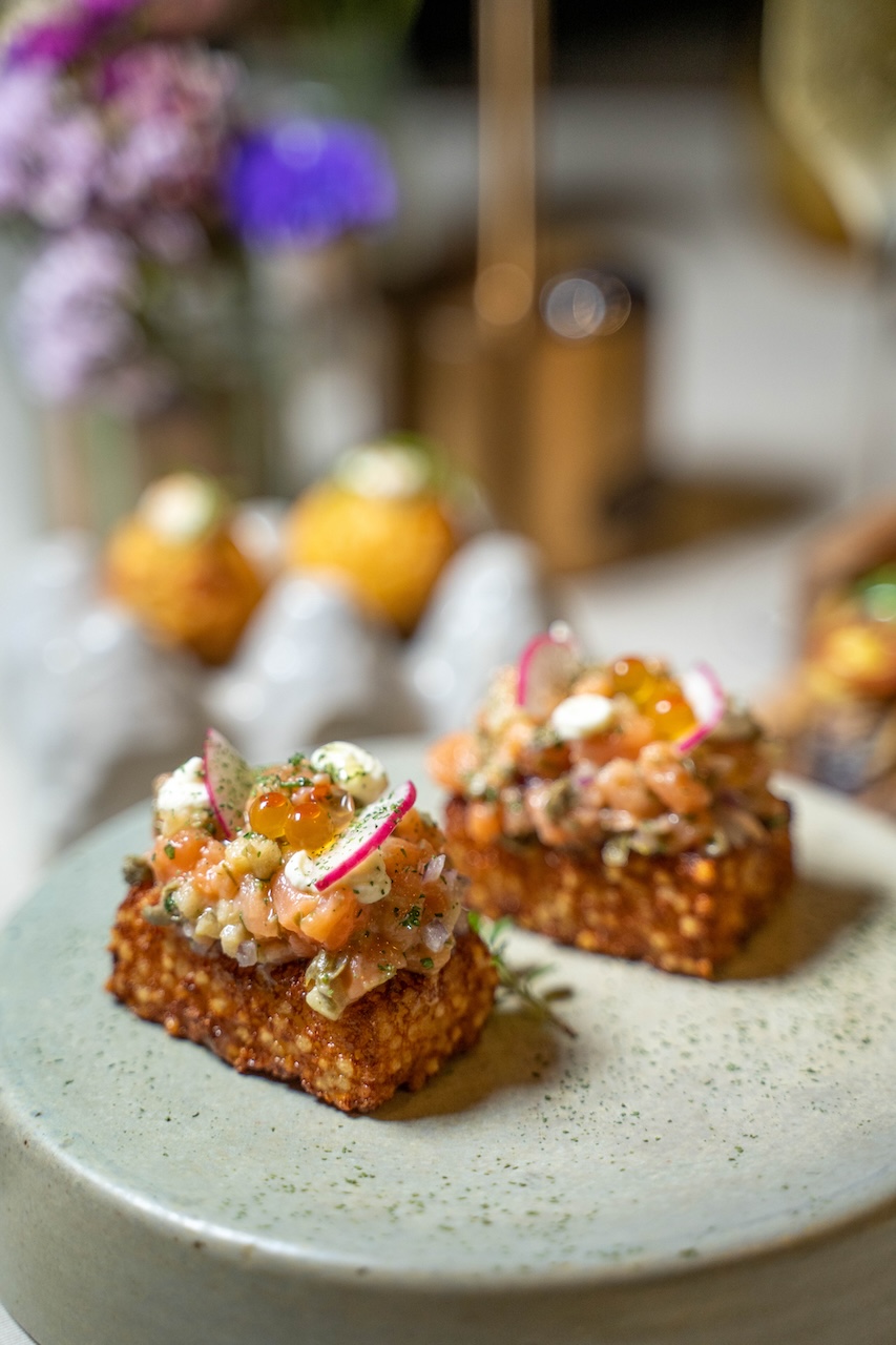 Salmon & Tapioca Crackers from Anya Resort in Tagaytay
