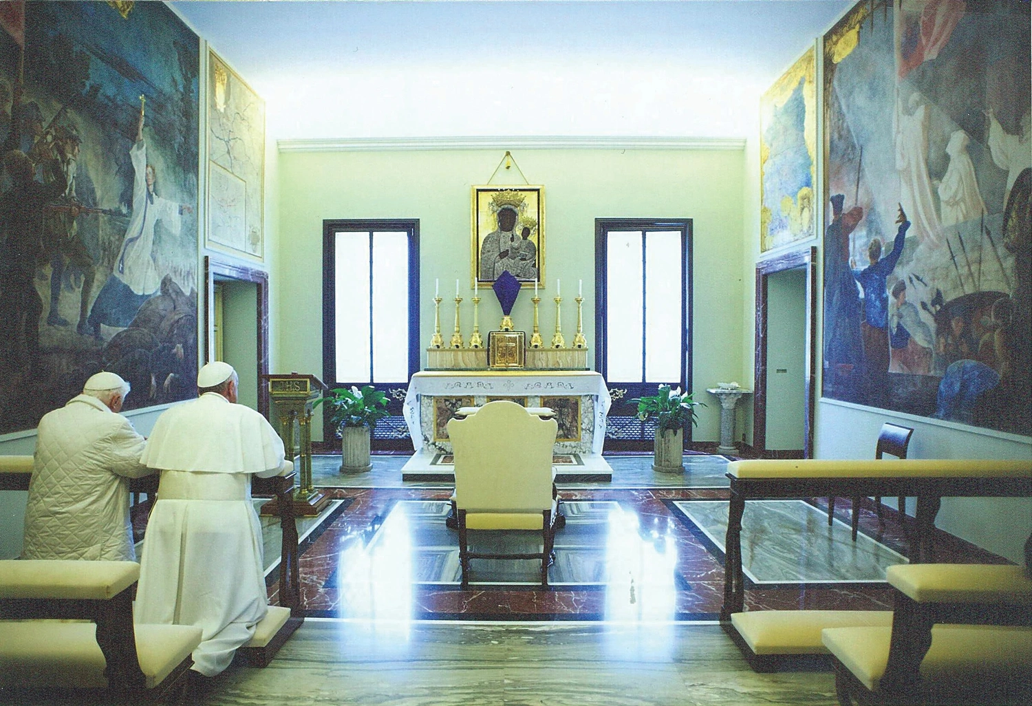 Pope Francis and Pope Benedict