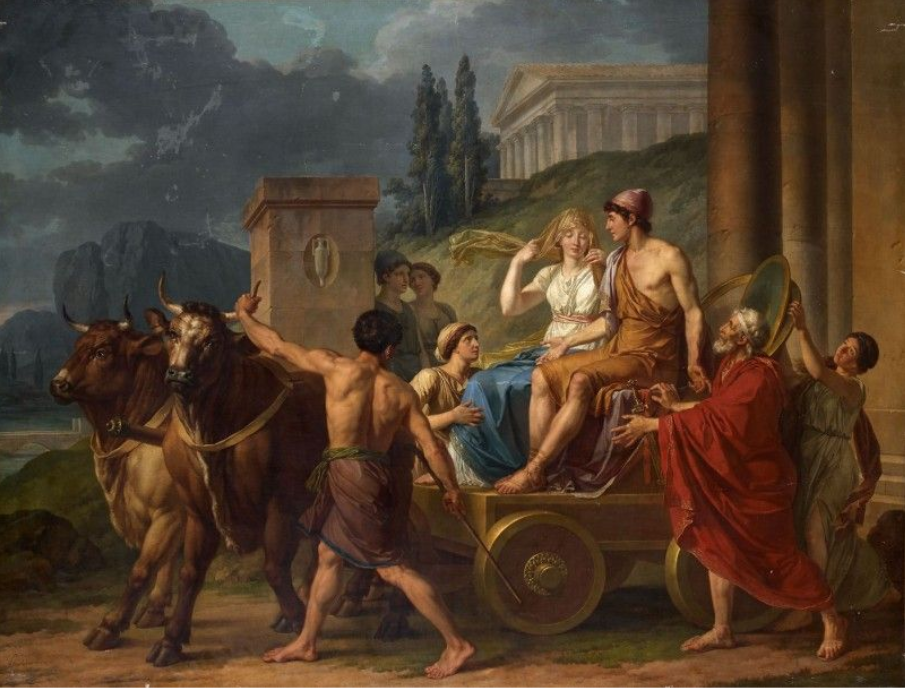 Penelope and Odysseus in a painting by Jean-Jacques François Le Barbier dit Le Barbier l’Aîné (1789)