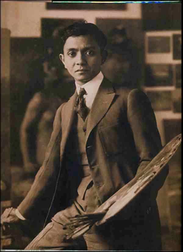 A younger and older Fernando Amorsolo, the country's first National Artist who was awarded posthumously in 1972