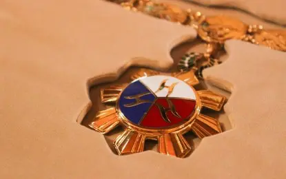The gold-plated medallion for National Artist awardees
