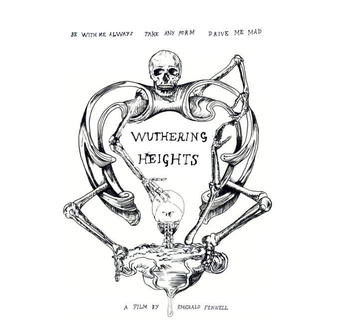 Poster for Wuthering Heights (left) and Margot Robbie in Barbie (right)