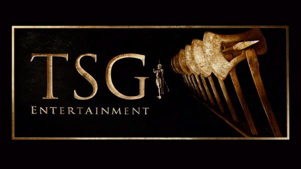 TSG Entertainment's logo and vanity card features Odysseus shooting through 12 axe heads