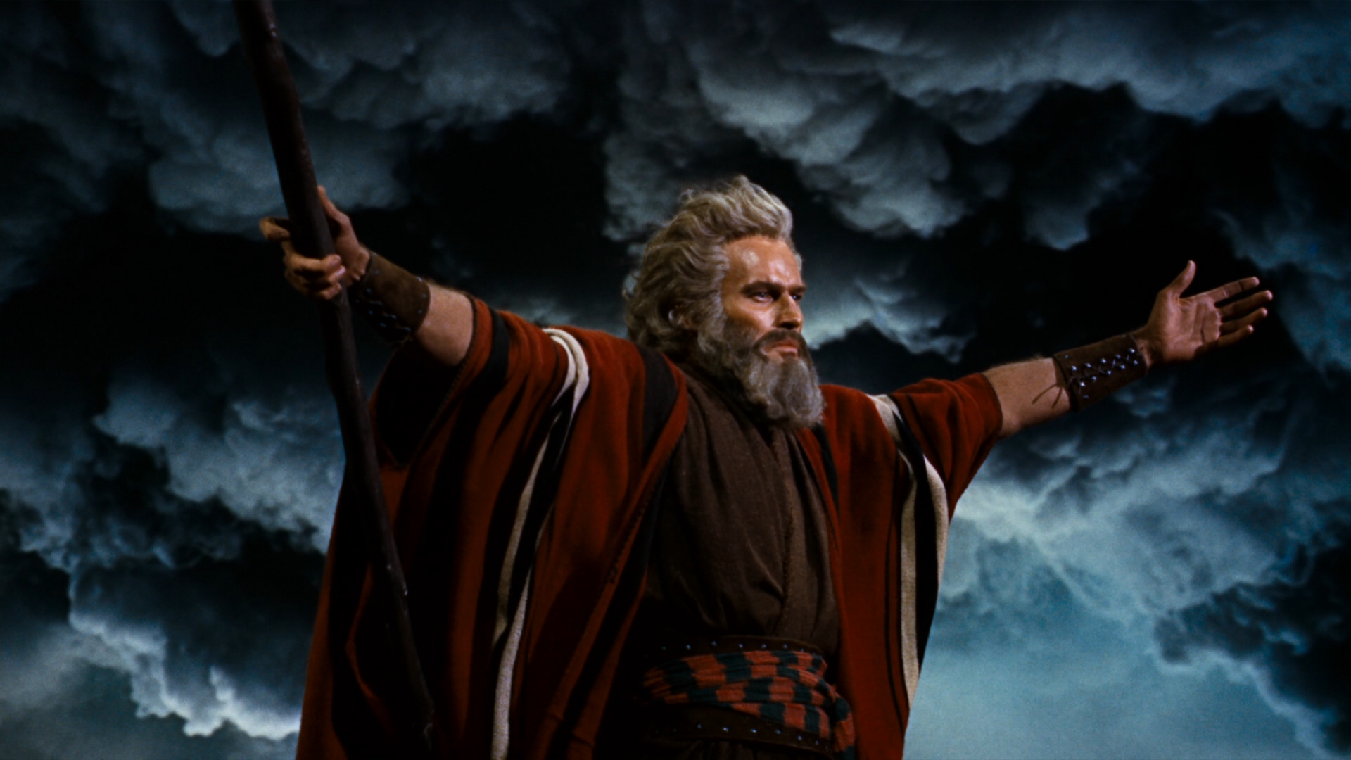 Charlton Heston plays Moses in "The Ten Commandments" (1956)