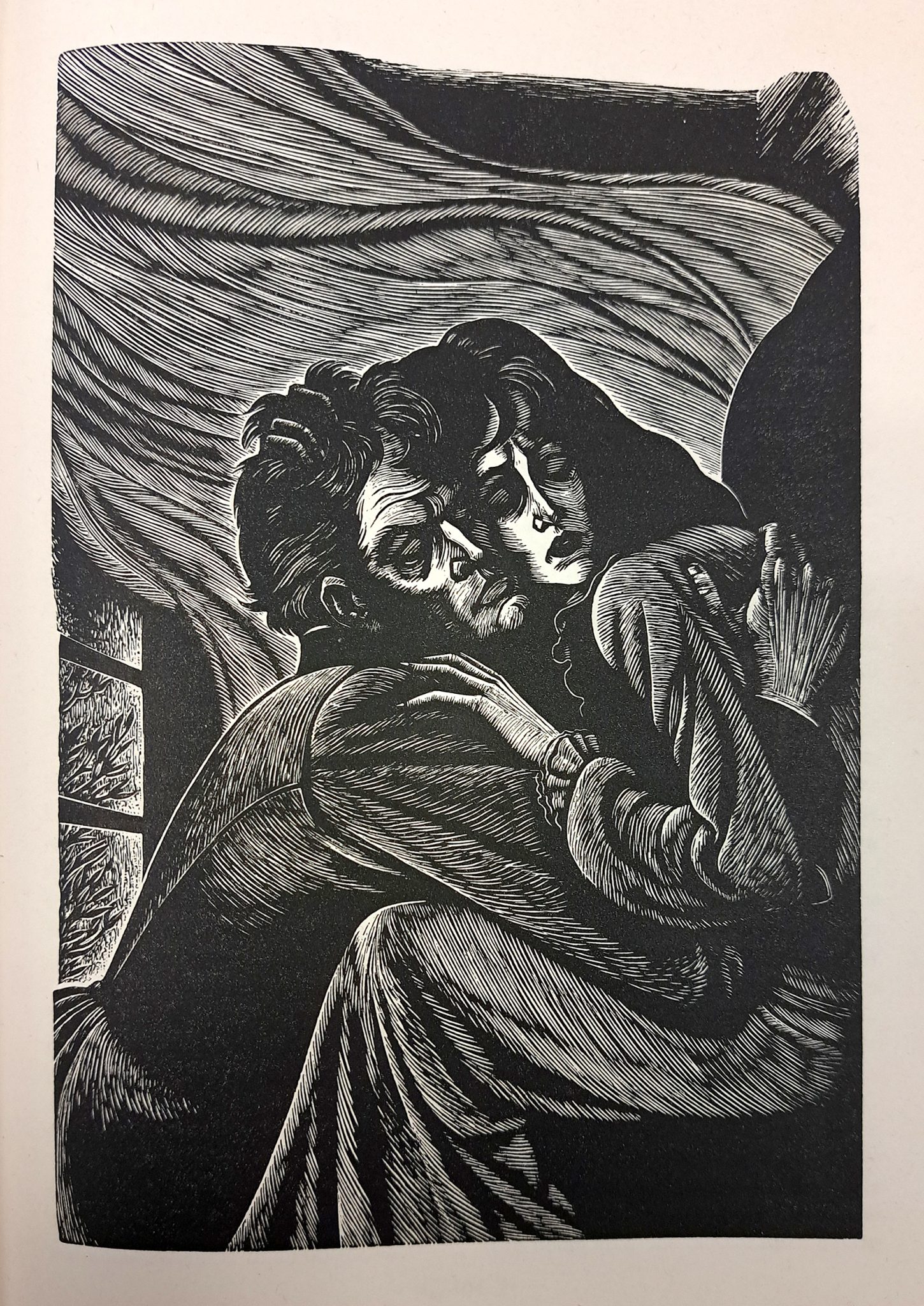 Wood engravings by Fritz Eichenberg illustrating Wuthering Heights for the 1945 Random House edition