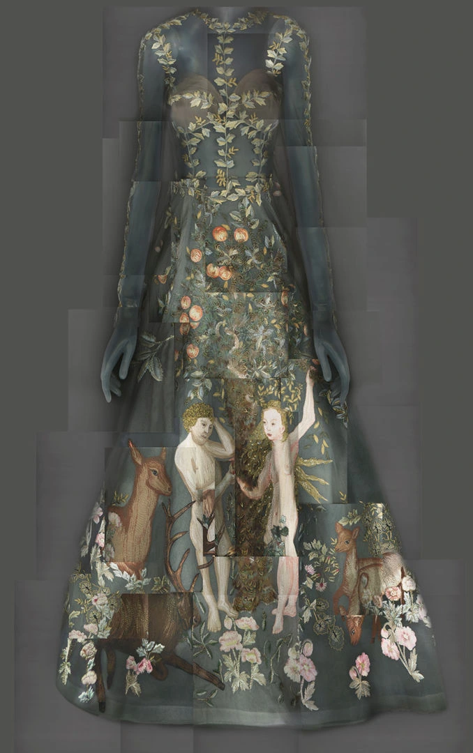 Maria Grazia Chiuri and Pierpaolo Piccioli for Valentino. Evening dress, spring/summer 2014 haute couture/Photo courtesy of Valentino S.p.A. Digital composite scan by Katerina Jebb/Metropolitan Museum of Art