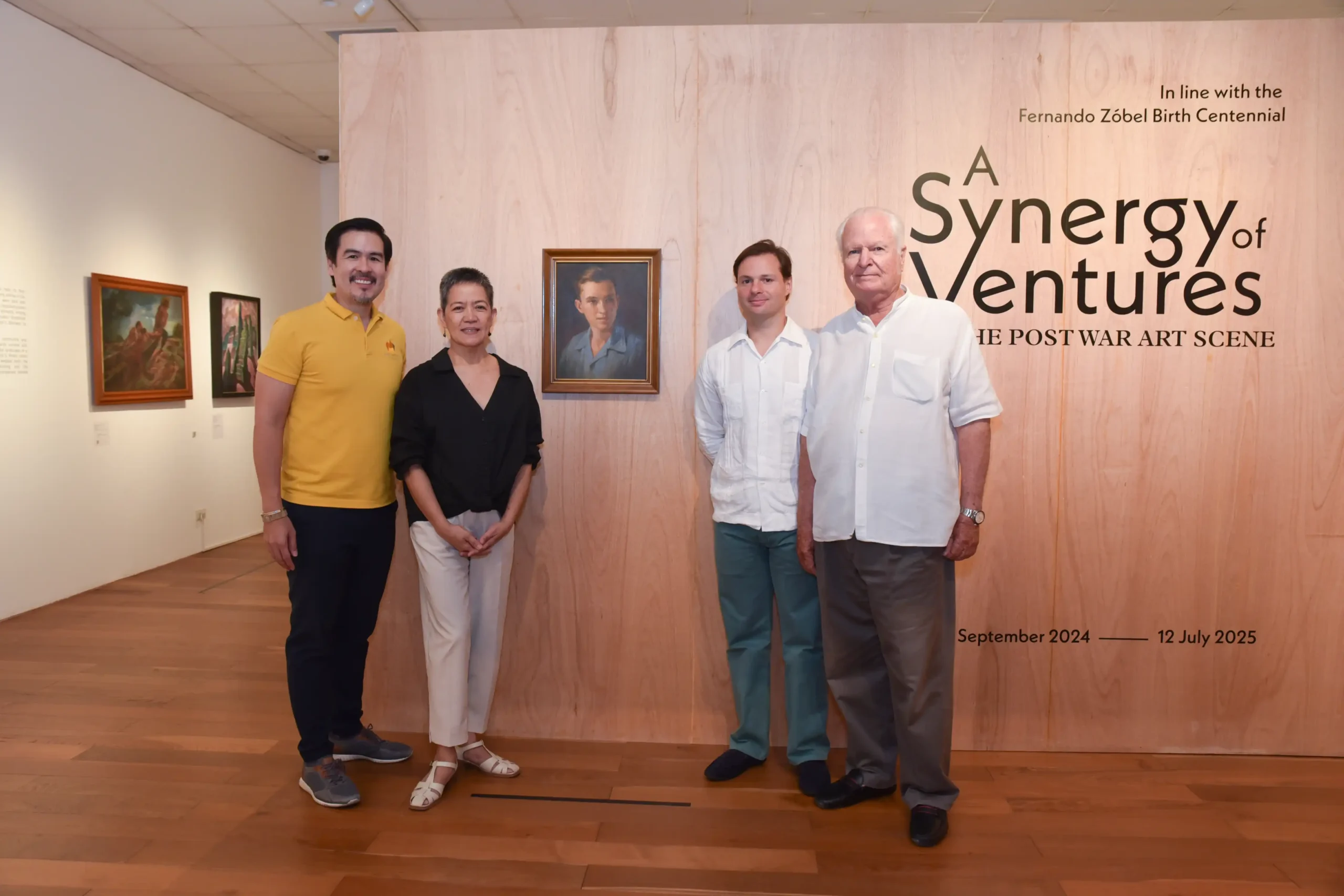 Carlo Pineda and Boots Herrera with Zóbel's heirs, Alejandro Zóbel Padilla and his son, Beltran