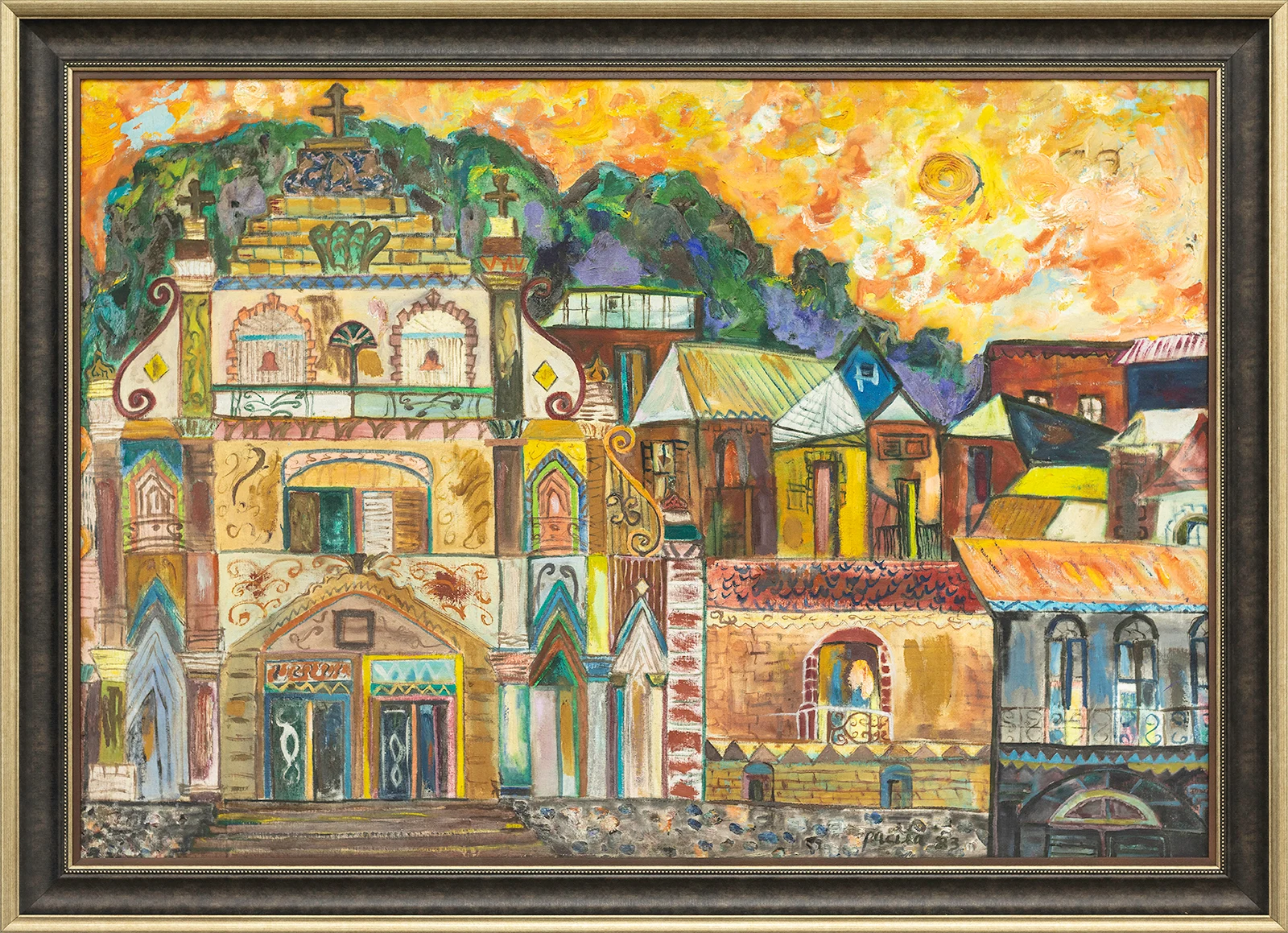 "Church of Santo Domingo" by Pacita Abad (1983, oil on canvas)