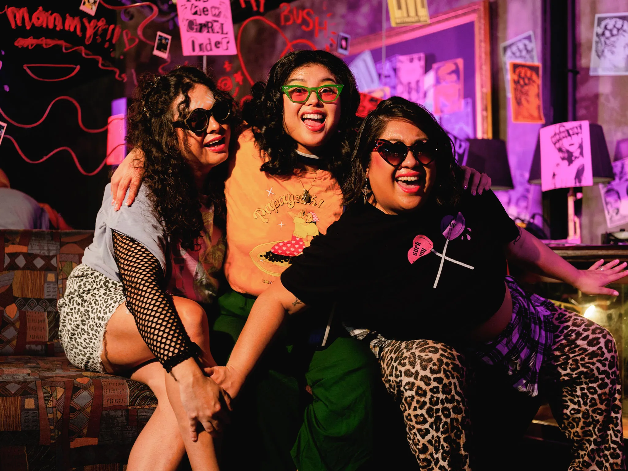 Bitches in Stitches founder Fran Ayala-Rock with co-producers Veronica Litton and Cristina Sebastian