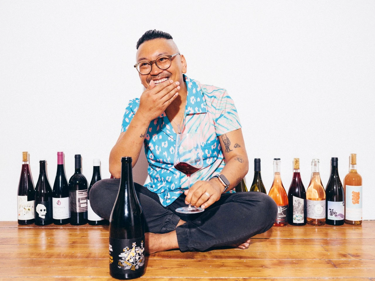 Miguel de Leon is a wine professional, James Beard awardee, and was recognized as the Michelin Guide Sommelier of the Year in New York City in 2021/Photographed by Suburban Photography