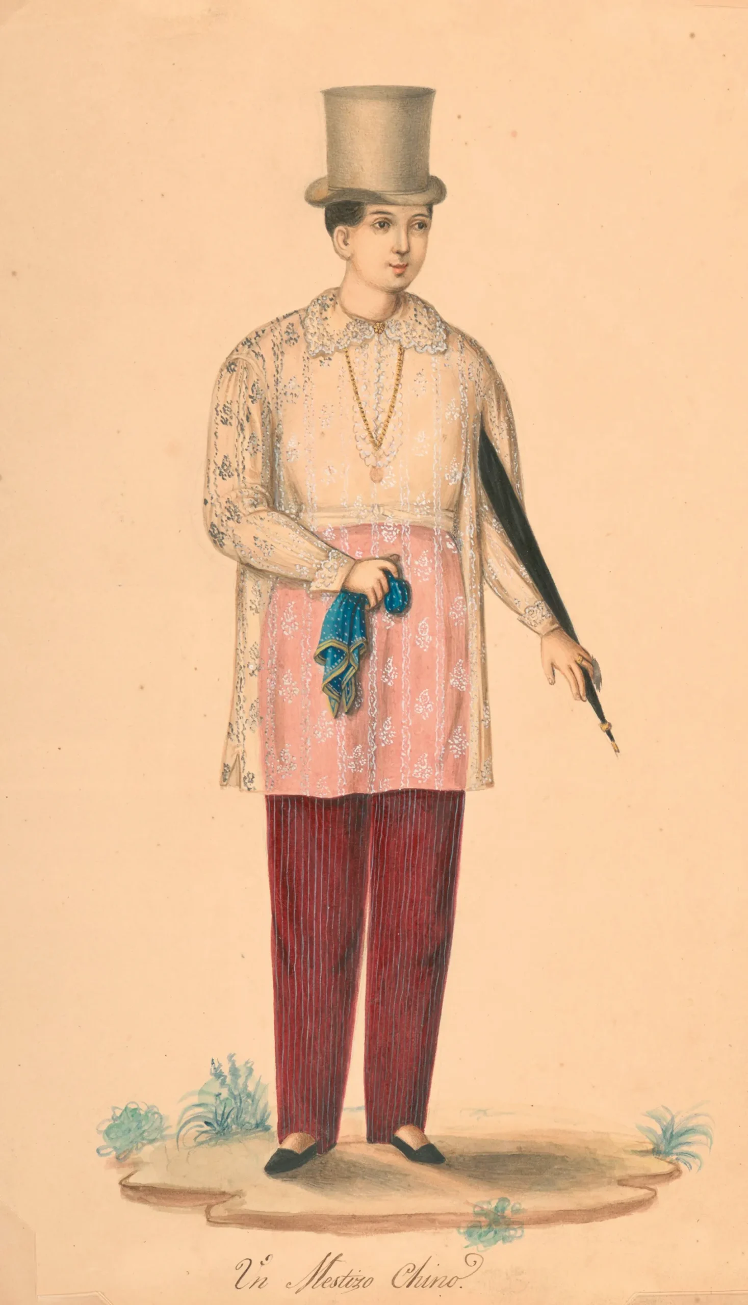 “Un mestizo chino” by Justiniano Asuncion (1841)