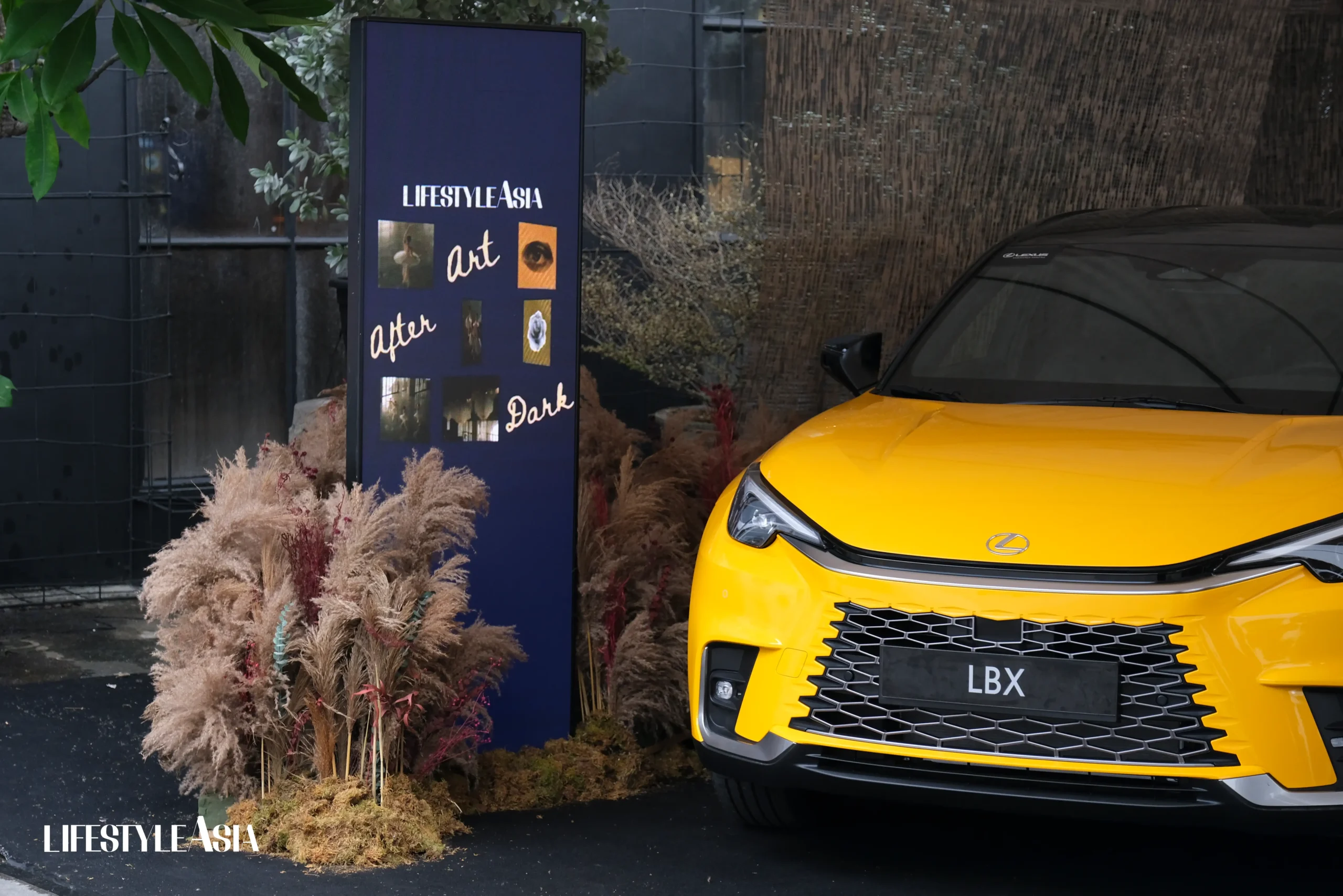 The Lexus LBX added an extra touch of color and sophistication, greeting guests with a tasteful vignette that captured the artistic spirit of Art After Dark