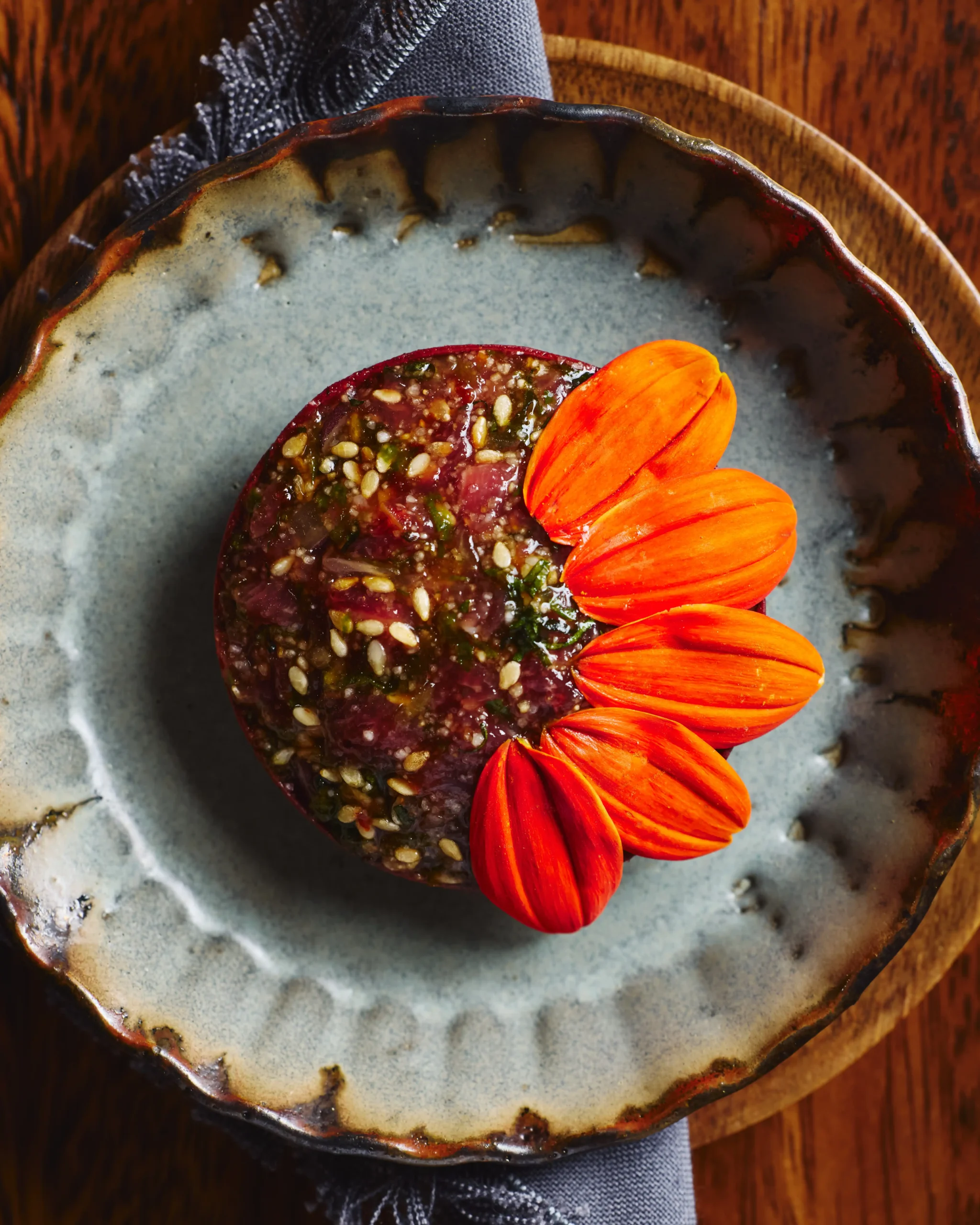 Celera - The beautiful double gold beef tartare is as delicious as it looks