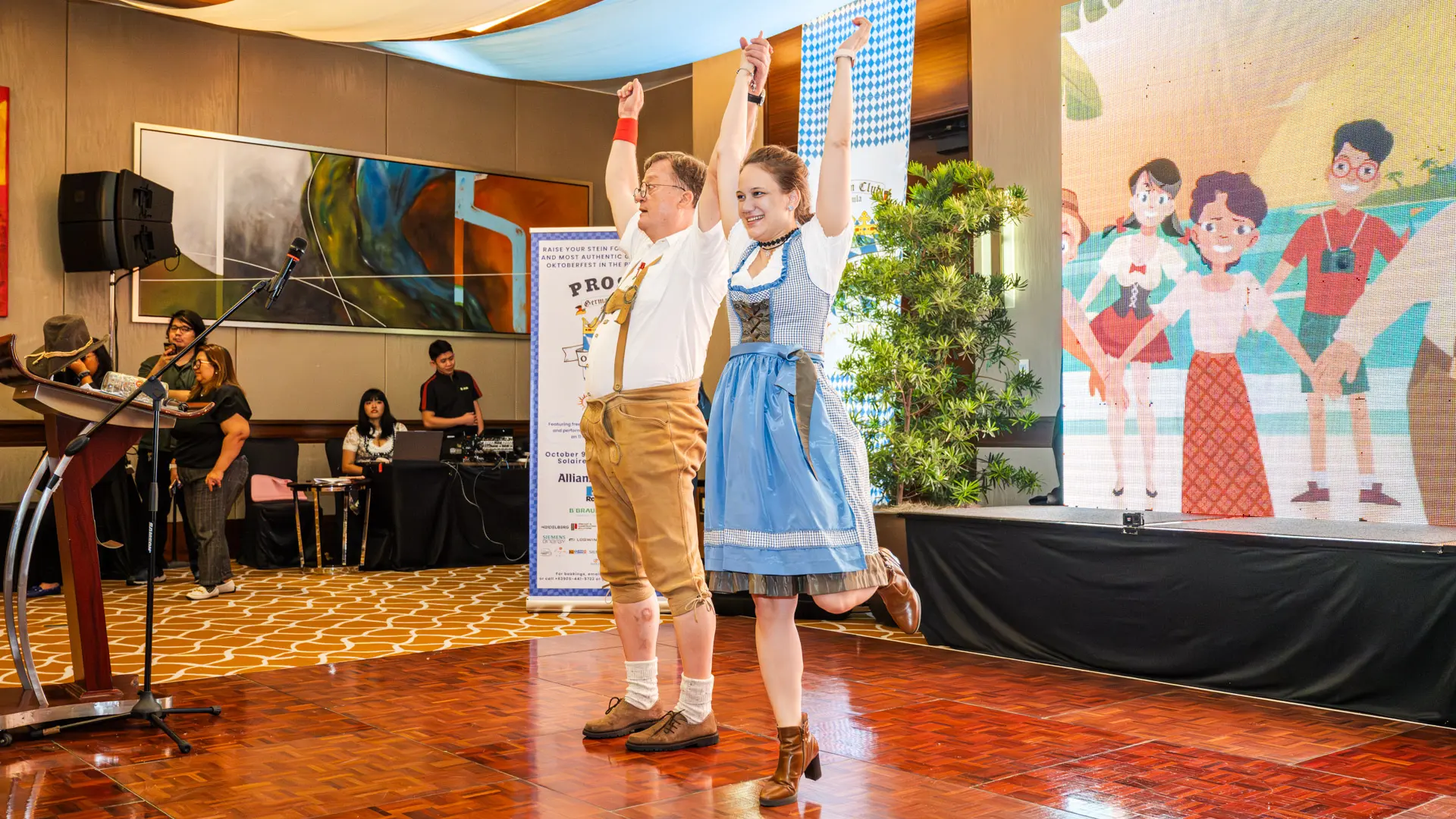 Host and Oktoberfest Chairman Michael Scheile with Katharina Bandelow of German Club Manila at the recent press conference for Oktoberfest 2025