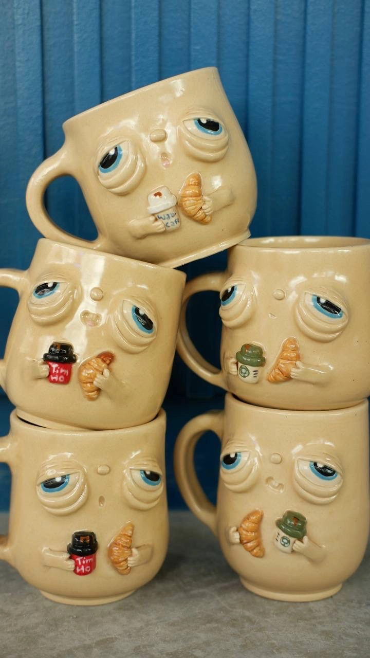 Products from MoCAF exhibitors Wabi Sabi Pottery Studio, Clockwork Vintage, Miel Cabañes, and RUNIT DECKS