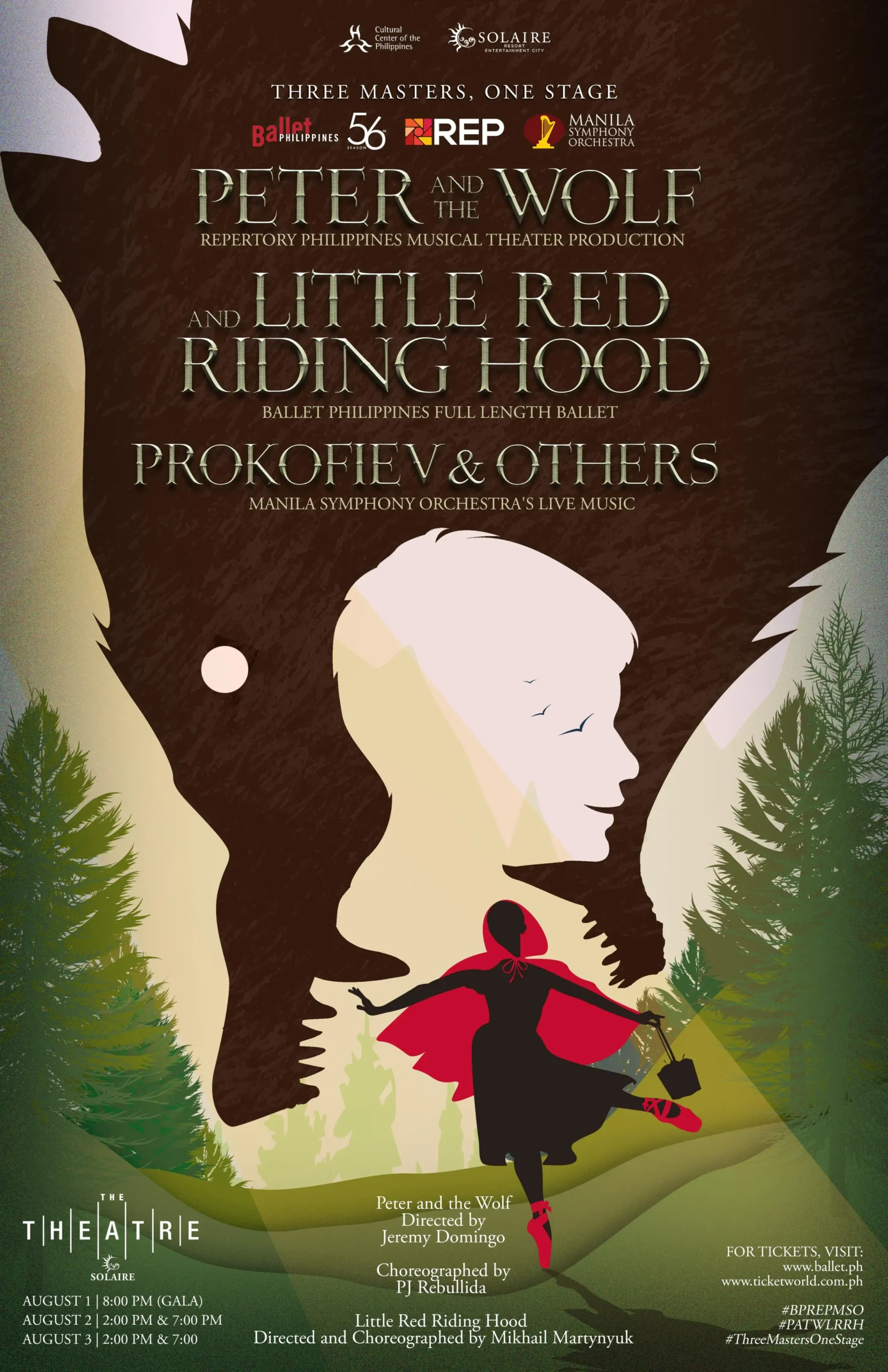 Ballet Philippines, Repertory Philippines, and Manila Symphony Orchestra 56th season poster