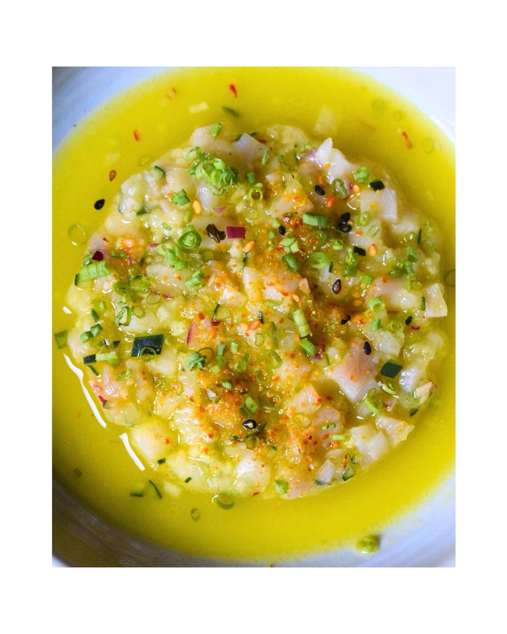 Dishes from La Vie En Rose's recent Supper Club collaboration with Chef Martin Laurel: Kimchi Bacon Mozzarella Croquettes; Mango Kinilaw; Gochu-Teriyaki Flank Steak and Kimchi Rice; Frozen Yogurt Mango Float