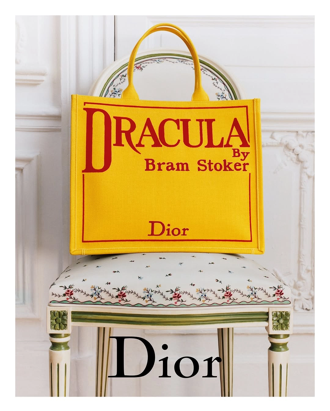 Dior Book Totes from the Dior Summer 2026 collection of Jonathan Anderson, featuring the covers of Dracula, Les Liaisons dangereuses, and Ulysses