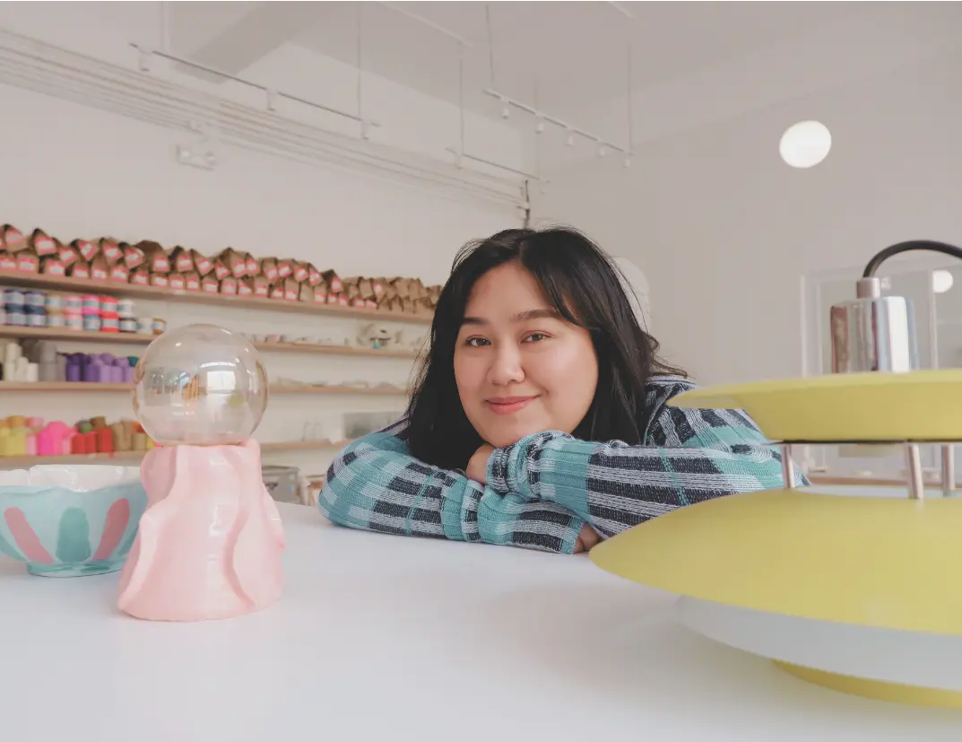 Bumi & Ashe founder Marita Galvez surrounded by the quiet beauty of her newest Makati space.