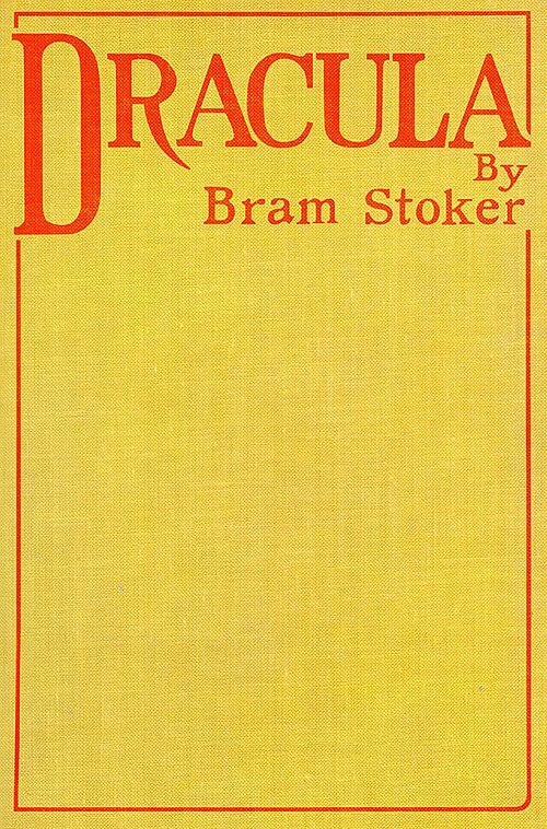 The first edition cover of Dracula by Bram Stoker