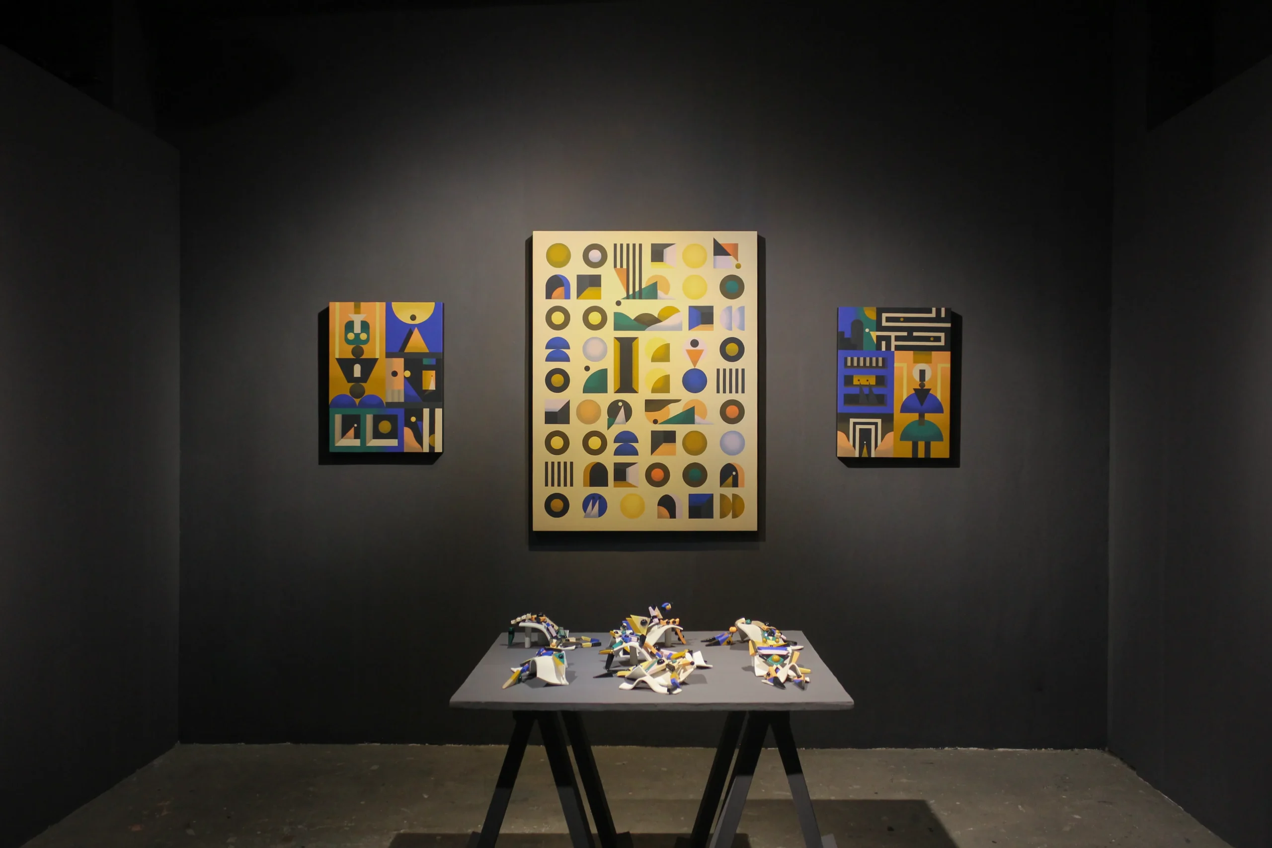 Installation views of A Bird, A Cage, A God Of Flowers, which runs until September 27, 2025